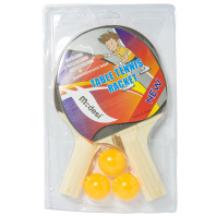 Настольный теннис. 2 ракетки (4мм), 3 шарика