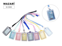 Бейдж 65*110 мм вертикальный "Mil", на шнурке, ассорти в спайке