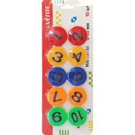 Магнит для доски 10шт 30мм "Цифры"