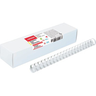 Пружины для переплета пластиковые 19мм, 100шт, белый