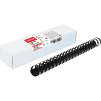 Пружины для переплета пластиковые 22мм,  50шт, черные круглые