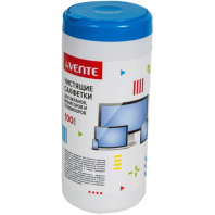 Салфетки чистящие д/мониторов, влажные, 100шт/туба