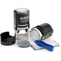 Печать самонаборная R40мм 2 круга с микротекстом 1 касса