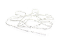 Бусы декоративные   1м, "Новогодние шарики" пластик, в индивид. упаковке, серебро