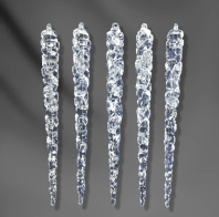 Набор подвесных украшений   5шт, 13см "Сосульки" пластик