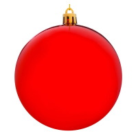 Ёлочный шар 10 см Красный, пластик