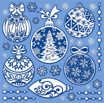 Витражная наклейка 33*33см "Игрушки" пластизоль