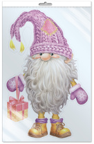 Плакат фигурный 20*30см "Гномик с подарком"