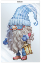 Плакат фигурный 20*30см "Гномик с фонарем"