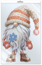 Плакат фигурный 20*30см "Гномик со снежинкой в руке"