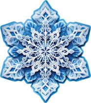 Плакат фигурный 22*23см "Снежинка"