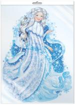 Плакат фигурный 42*60см "Девушка зима"
