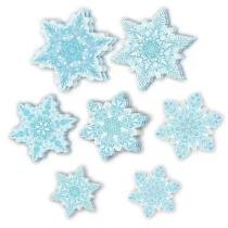Комплект украшений на скотче 24*24см "Снежинка"
