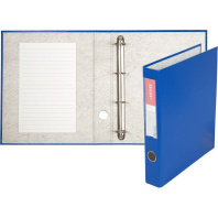 Папка 4 кольца 50мм РР А4 синяя Папка 4 кольца 50мм РР А4 синяя