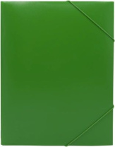Папка на резинке А4 0,5мм зелёная