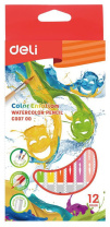 Карандаши цвет. акварельные 12цв Deli Color Emotion