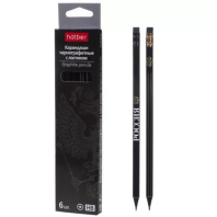 Набор карандашей ч/гр  6шт. "Символы России" НВ с ластиком, дерево