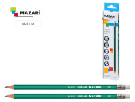 Карандаш Linea пластиковый, HB с ластиком