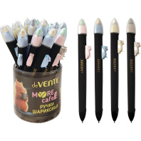 Ручка шар. автомат. "MooreCafe" 0,7мм, синяя, декорат. элемент, ассорти