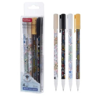 Набор ручек шар. Hatber  4шт. "Вспомнить все. Правописание" синяя 0,7мм, маслян.основа