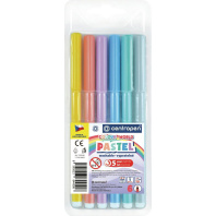 Фломастеры   6цв "Centropen colour world PASTEL" треуг.захват, пластик.уп-ка