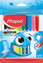 Фломастеры  10цв "Maped. Color peps ocean", суперсмываемые