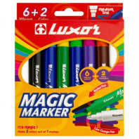 Фломастеры Magic  6цв+2 "Luxor Magic", меняющие цвет