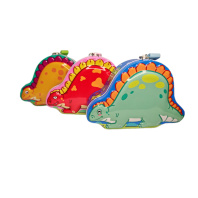 Копилка металл. "Динозавр" с замочком 18,5*7*13 см, ассорти цветов