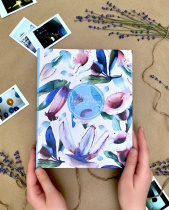 Фотоальбом 200 фото 10*15см Flora art. Аква колокольчики, пластик.стр.