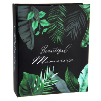 Фотоальбом 200 фото 10*15см Листья, черные страницы