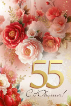 Открытка А5 "55лет. С Юбилеем!"
