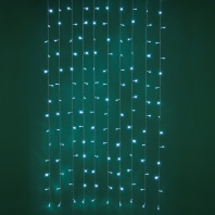 Гирлянда электрическая Занавес 1,5*1,5м 150LED светодиодная, 220 В,  белое свечение