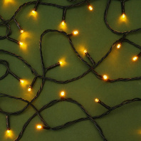 Гирлянда электрическая уличная 10м 100LED пост свечение, коннектор, 220В, шампань