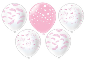 Шар с рисунком 12"  Бантики! 30 см 25 шт. в уп.