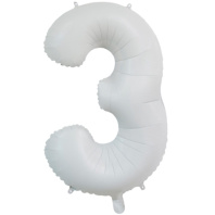 Шар фольга 26" "Цифра 3" White