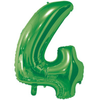 Шар фольга 26" "Цифра 4" Green