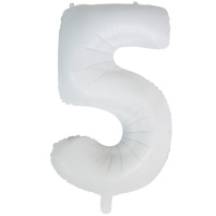 Шар фольга 26" "Цифра 5" White