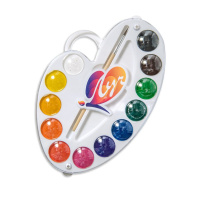 Акварельные краски 12цв. Палитра , п\упак, с кистью