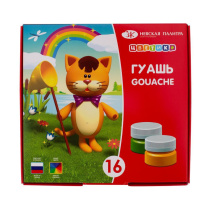 Гуашь 16цв 240мл Цветик