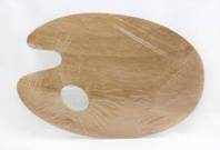 Палитра овальная ДВП фанера 20*30см, толщина 3мм.