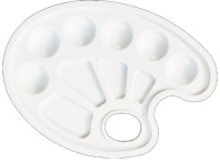 Палитра овальная пластиковая "Эллипс" 10 ячеек