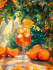 Картина по номерам на холсте 30*40см "Летний натюрморт с апельсинами"