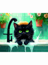 Картина по номерам на холсте 40*50см "Банный день"