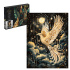 Картина по номерам на холсте с поталью 30*40см "Золотая птица" черный холст