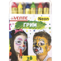 Мелки для аквагрима, 6шт. НЕОН