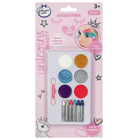 Набор для грима 6цв. "Милая Леди" краска, карандаши