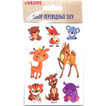 Набор наклеек-тату "deVENTE. Зверюшки" 10,5*14,8см, с блеском