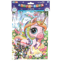 Аппликация из пайеток 17*23см "Единорожка"