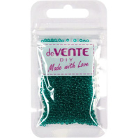 Бисер круглый "deVENTE. Glass"  2 мм, 10гр, стекло, прозрачн., бирюзовый