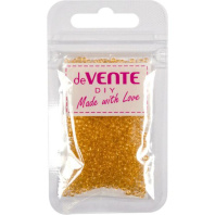 Бисер круглый "deVENTE. Glass"  2 мм, 10гр, стекло, прозрачн., золотистый